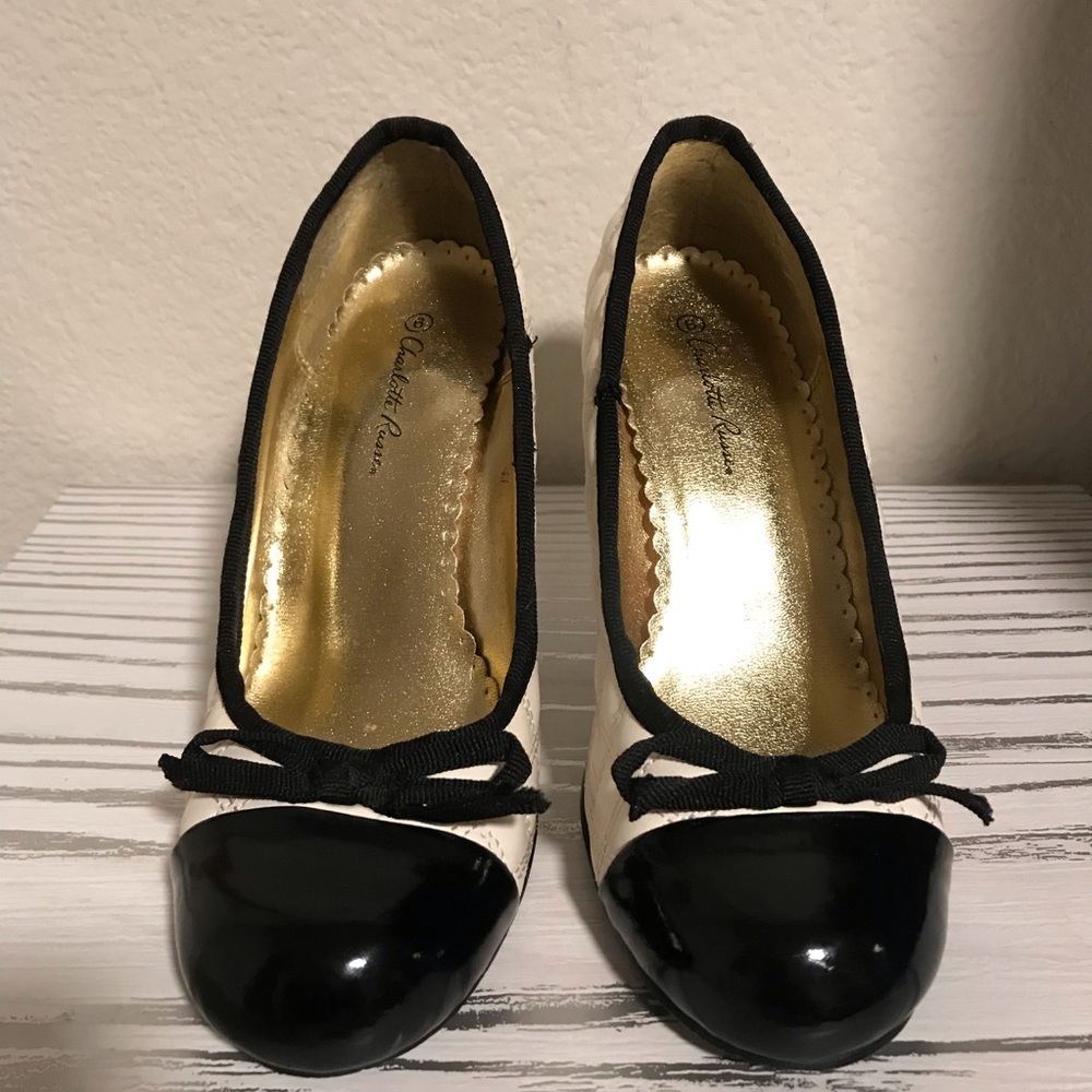 Y2k Charlotte Russe Black and White Heels